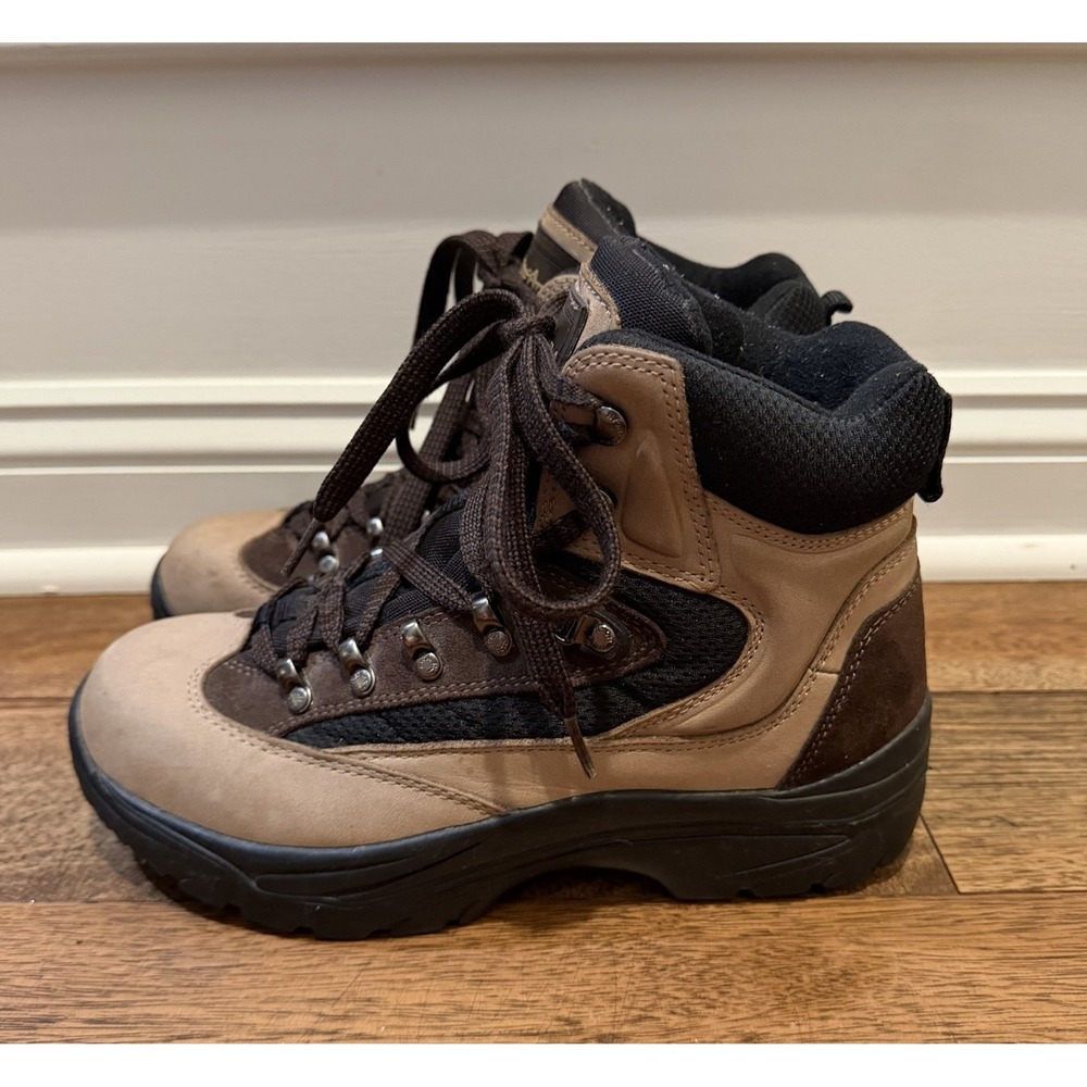 Thom McAn Boot Men's Sz 9 Tan Leather Hiker Hiking Preformance Boots Outdoor